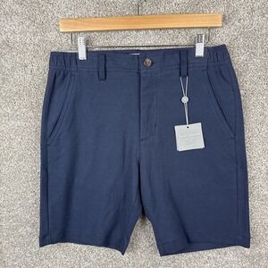 Hickey Freeman Navy Performance Textured Golf‎ Shorts Men's Size 30 Classic Fit